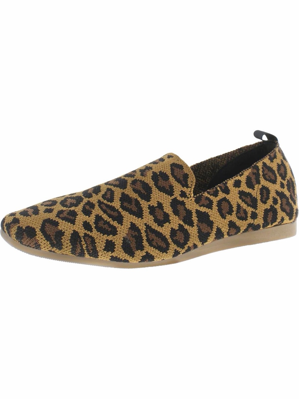MIA Yohanna Knit Slip-On Square Toe Loafers Brown Leopard Print Size 7.5